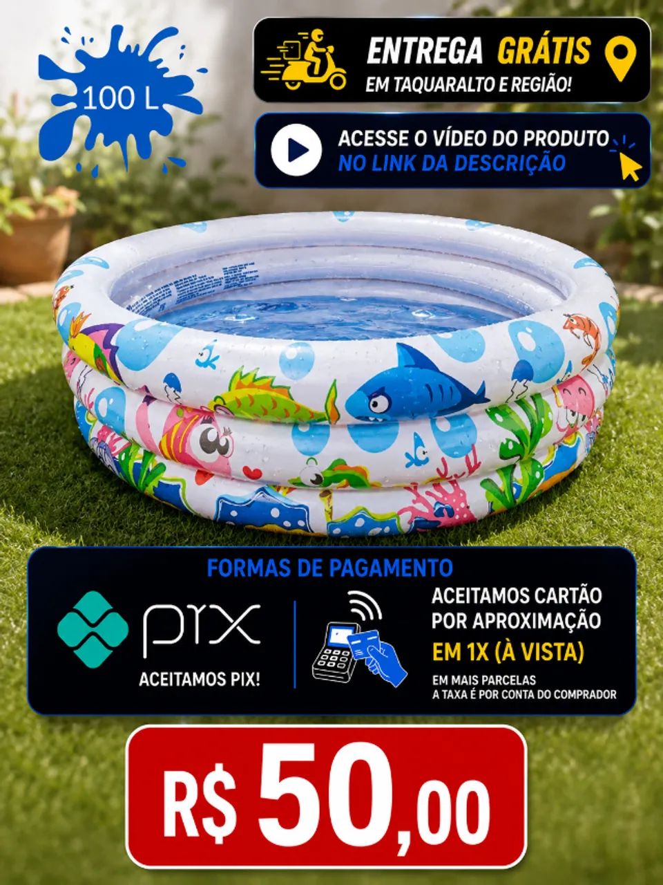 Piscina Infantil 100 Litros