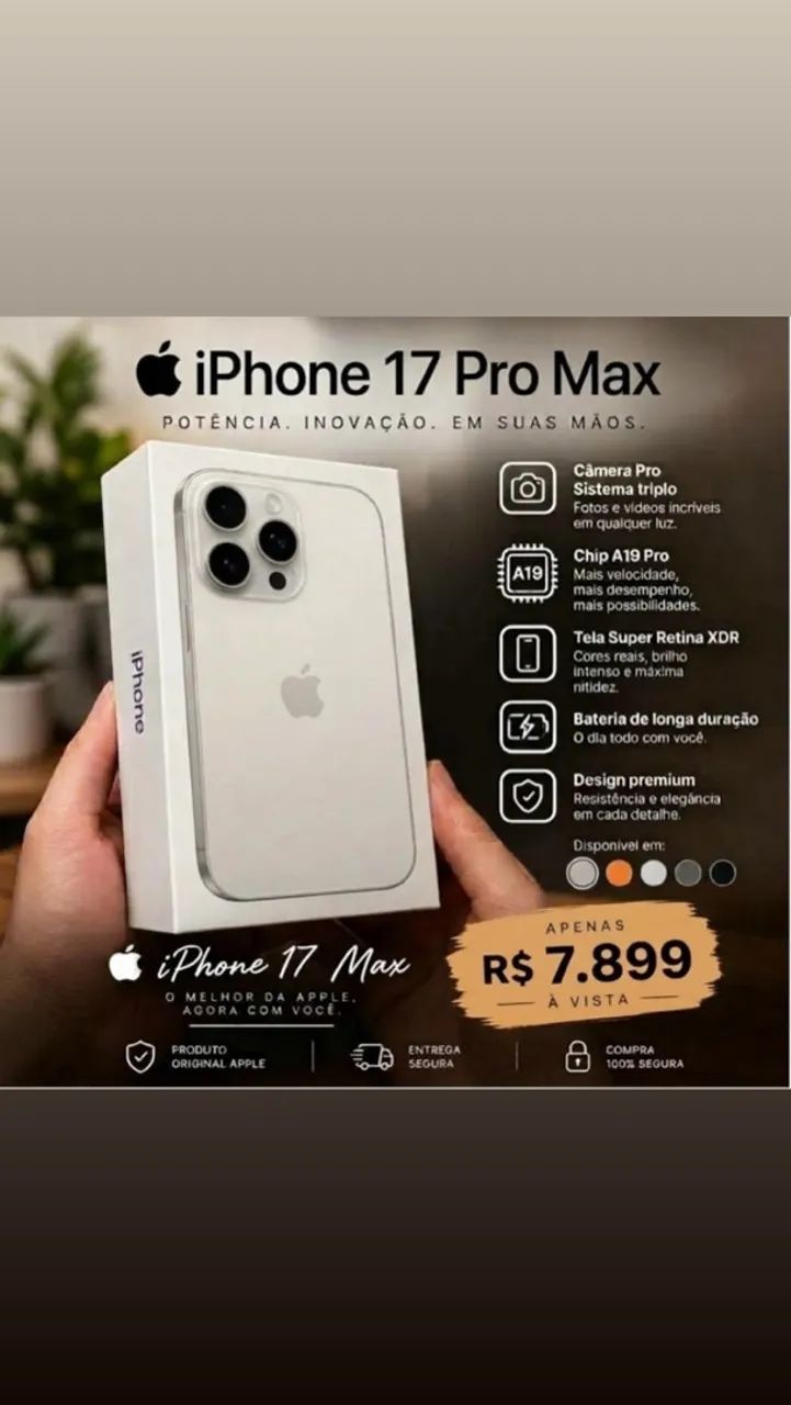 iPhone 17 pro Max lacrado 