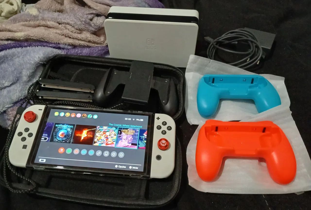 NINTENDO SWITCH OLED 64GB DESBLOQUEADO - Consoles de Vídeo Game