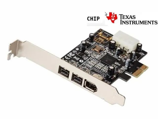 Placa Pci-ex Firewire Combo 1394b 800 e 1394a 400 chip Texas Instruments 