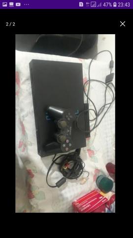 Ps 2 com modem fat troco em celular sem defeito ou venda