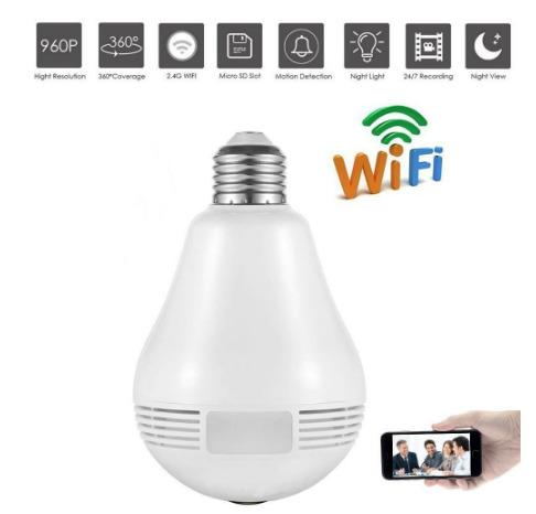 Lampada Câmera Espiã Segurança V360 Wifi Panorâmica B13 - Foto 2