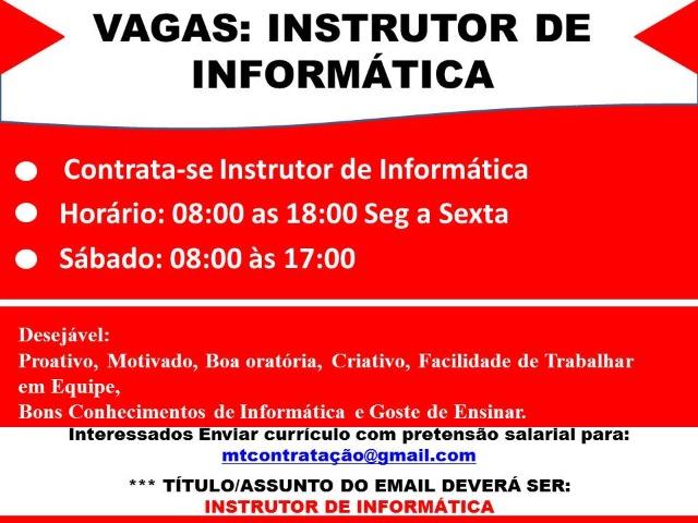 Instrutor de Informática/ cursos profissionalizantes