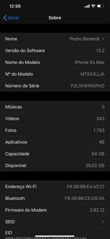 IPhone XS Max 64GB (Apenas Venda)