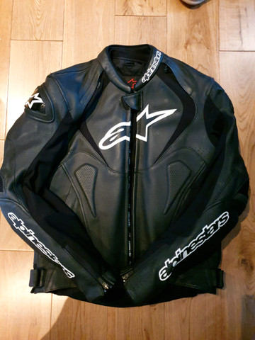 jaqueta alpinestars couro usada