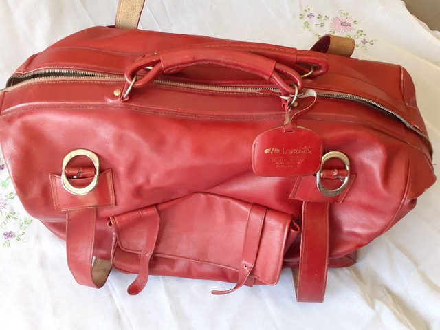 Bolsa em couro legítimo,  anos 70. - Foto 3