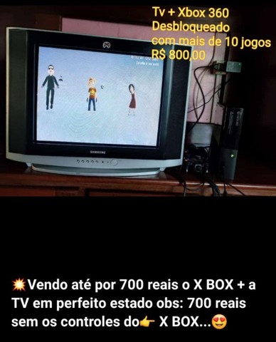 Vendo XBOX 360 + TELEVISÃO 