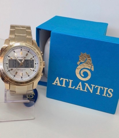 Relógios Atlantis dourado Masculino Prova D'agua - Foto 3