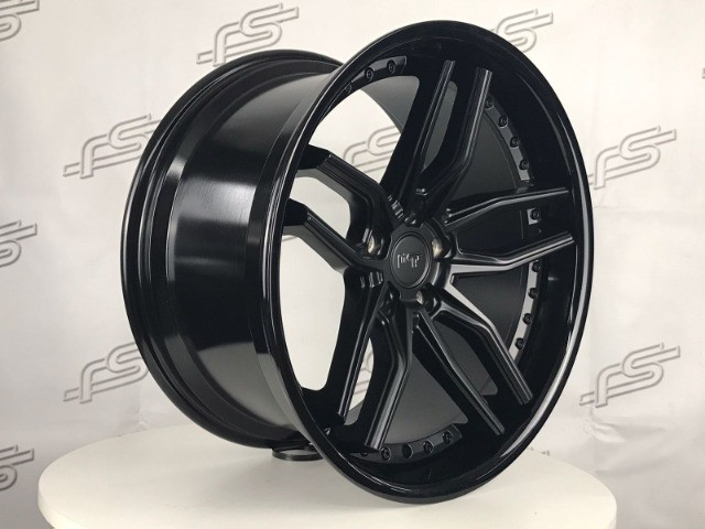 Rodas Niche Metheus Preto Semi-Brilho C/ Borda 5x120 - 20x9 e 20x10,5 aro 20 duas talas - Foto 2