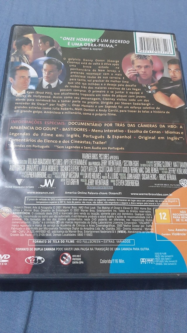 Dvd Onze Homens e Um Segredo - Foto 2