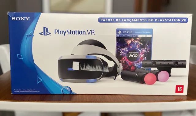 PLAYSTATION VR PS4 BUNDLE HEADSET / CÂMERA / JOGO WORLDS V2