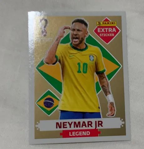 Figurinha Legend Neymar Jr Gold Copa Do Mundo Qatar 2022