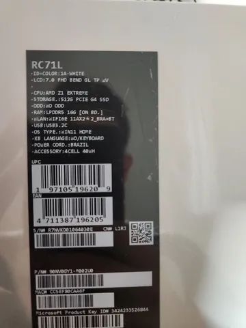 Vendo Asus Rog Ally 512GB Z1 Extreme! - Computadores e acessórios