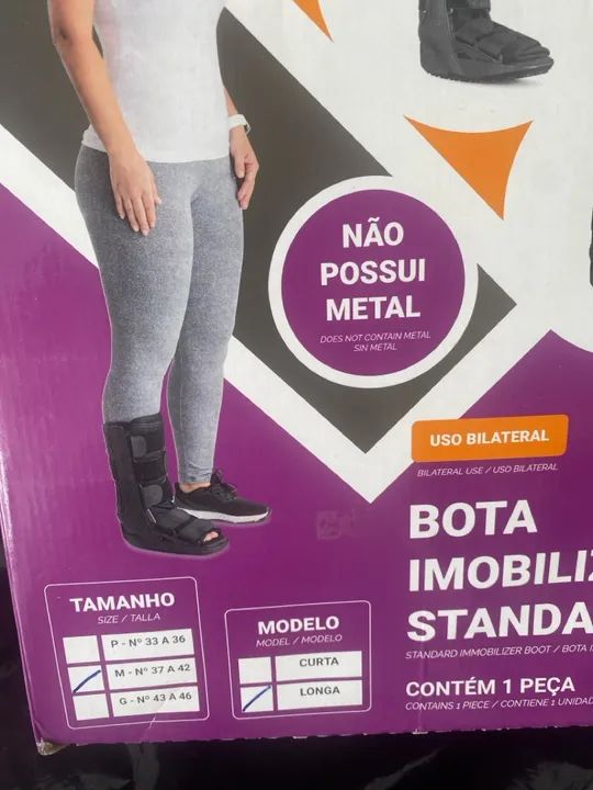 Bota Imobilizadora Ideal ( Tornozeleira Cano Alto ) - Foto 2