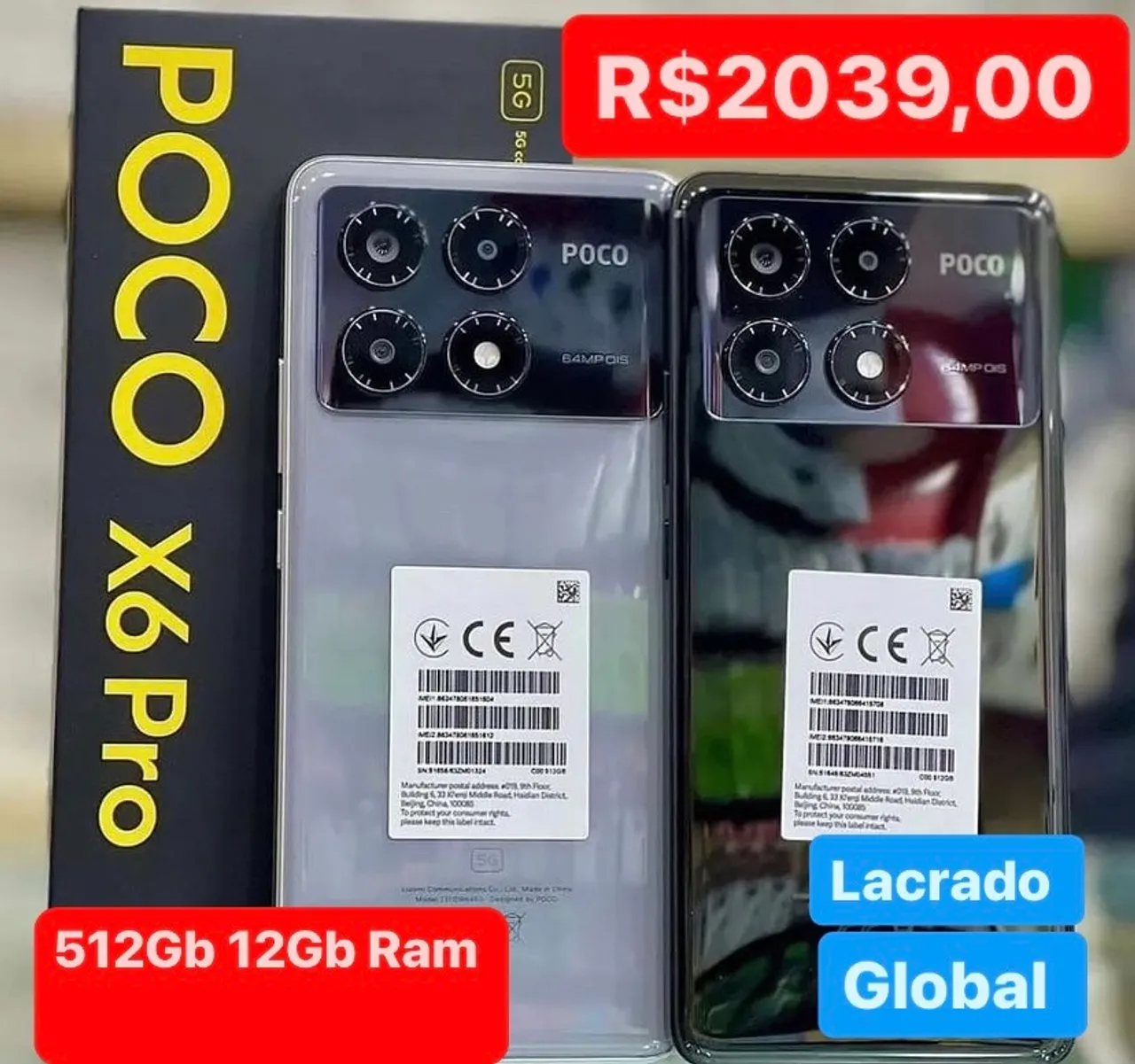 Poco X6 Pro 512Gigas 12 Ram Global Entregamos Capa e Película Brinde