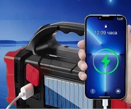 Lanterna LED Potente Recarregável USB Solar com 4 Leds z715  - Foto 5