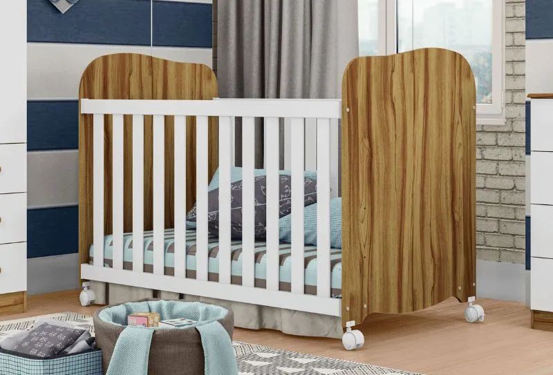 Comoda Junior C/ Porta + Berço Americano Lumi, 100% MDF (Novo) - Foto 5
