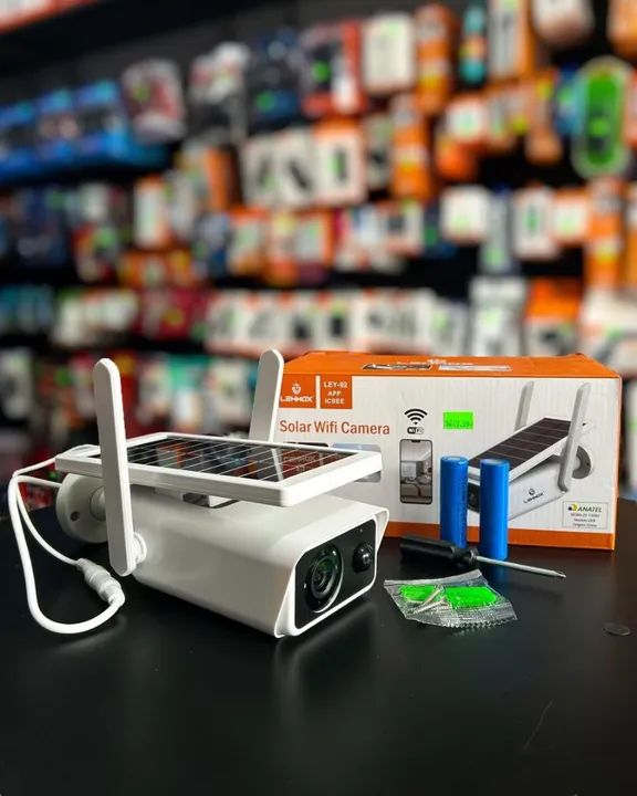 CÂMERA DE SEGURANÇA COM PLACA SOLAR - Foto 3