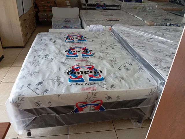 CAMA BOX CASAL ESPUMA SELADA NOVA ALTO PADRÃO 
