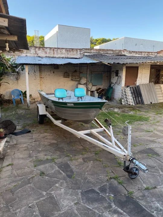 Barco alumínio com carreta rodoviária - Foto 6