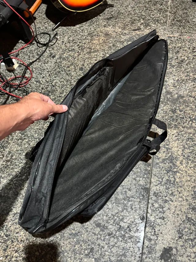 Mochila Bolsa Capa Bag acolchoada nova pra guitarra - Foto 4
