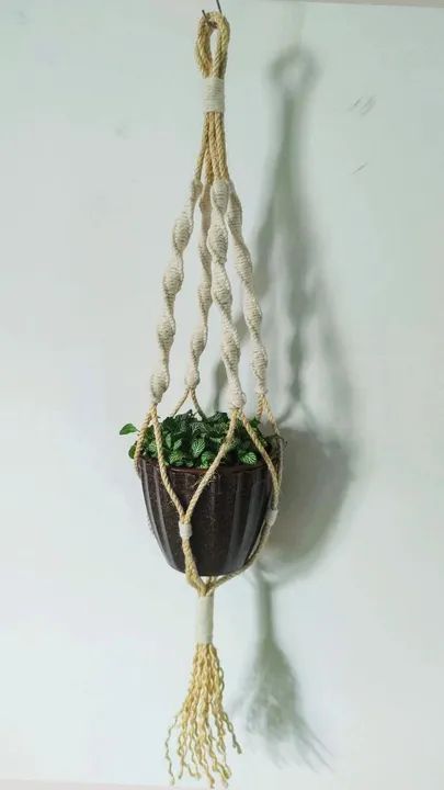 Suporte para plantas Macramê com Corda de Sisal 