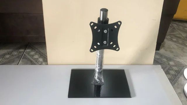 Suporte De Monitor C/ Base Em Vidro-brindex E Haste De Aço