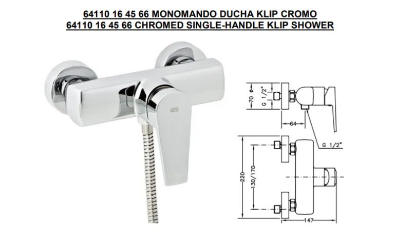 Misturador De Chuveiro Com Kit Klip Genebre - Foto 2