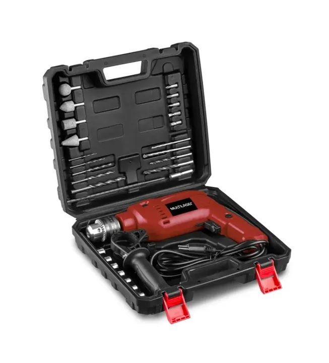 Furadeira de impacto 1/2" 13mm  e Parafusadeura c/ Maleta e acessórios 650w-220v - Foto 3