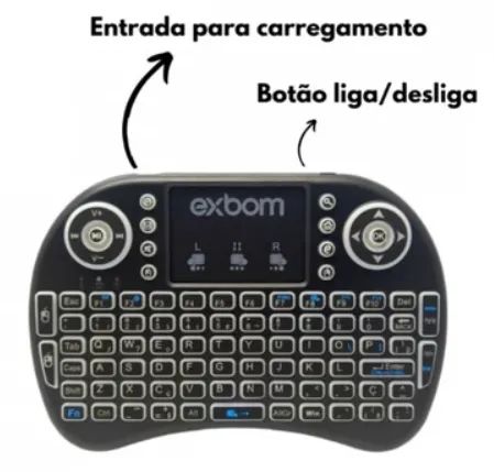 Mini Teclado LED Bluetooth Wireless Receptor USB BK-BTi8LED - Foto 3