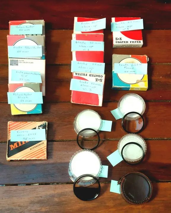 Filtros para câmera fotográfica 