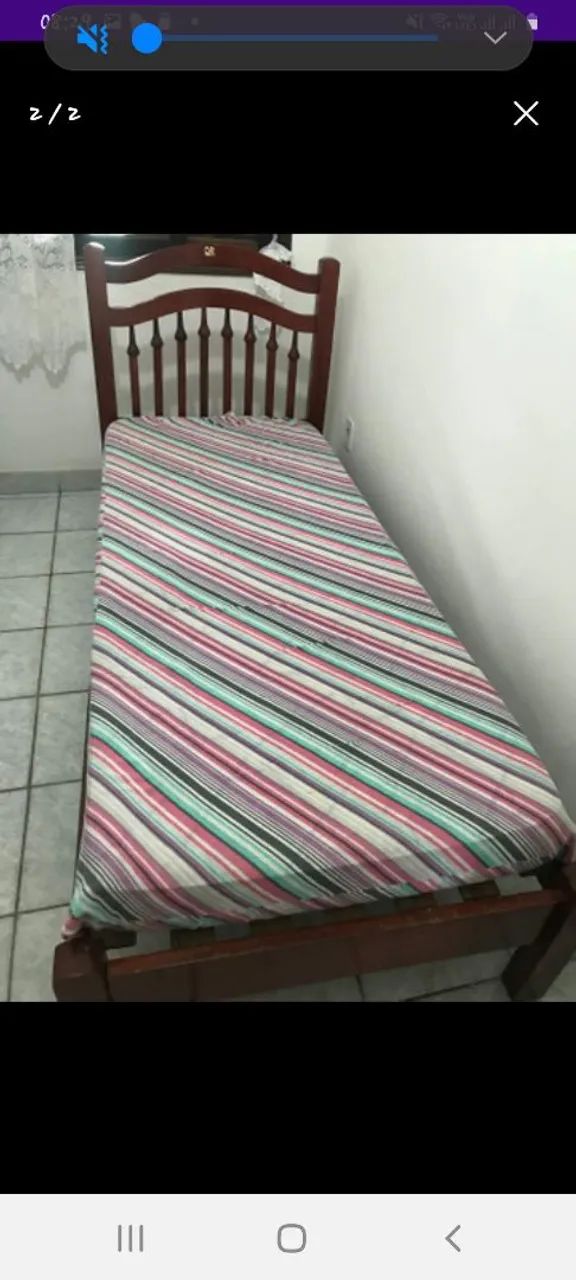 Cama de Madeira Maciça com colchão  - Foto 3