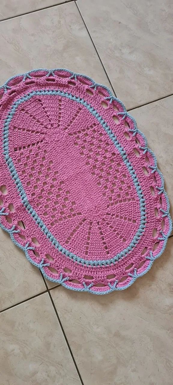 Tapete Oval Crochê  - Foto 5