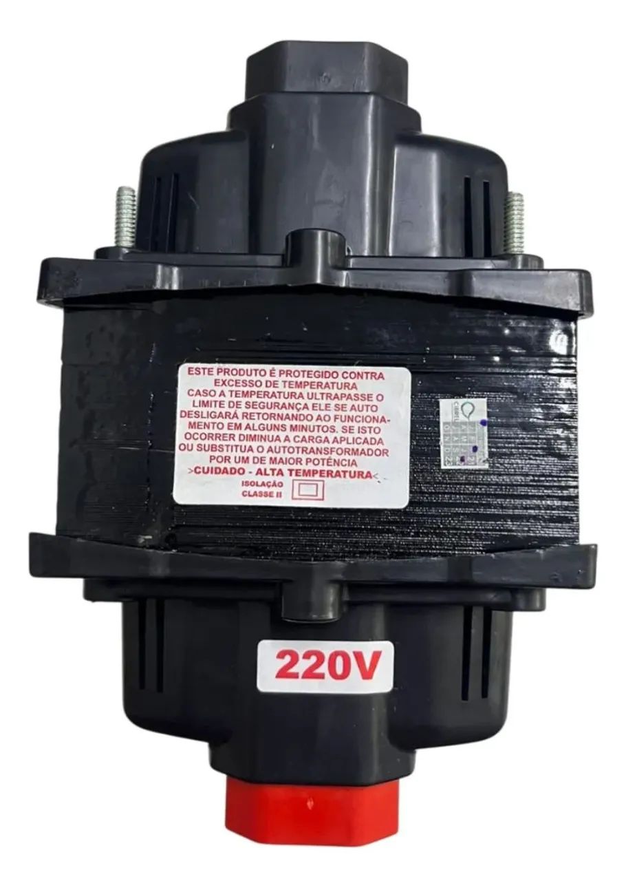 Transformador Potencia 5kva 5.000va 127v X 220v C/ Tomada Preto - Foto 2