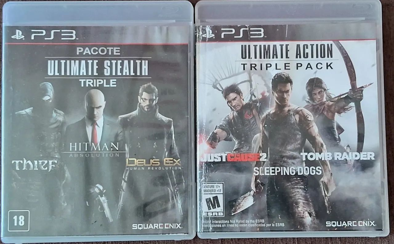 Pacote Ultimate Stealth Triple e Pacote Ultimate Action Triple Pack PS3