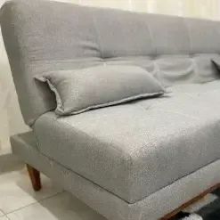 Sofá Cama Madrid 2 Lugares com Encosto Reclinável 180cm Tecido Linho Luxury - Foto 3