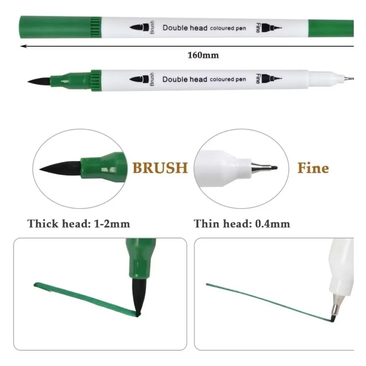 Conjunto de Canetas Dual Tip Brush - 24 Cores Vibrantes! - Foto 3