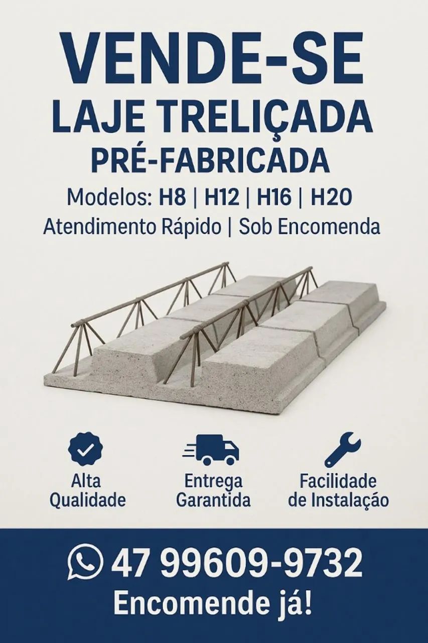 VIGOTAS de Laje Treliçada H8, H12, H16 e H20 | A partir de R$ 55,00/m²  - Foto 3