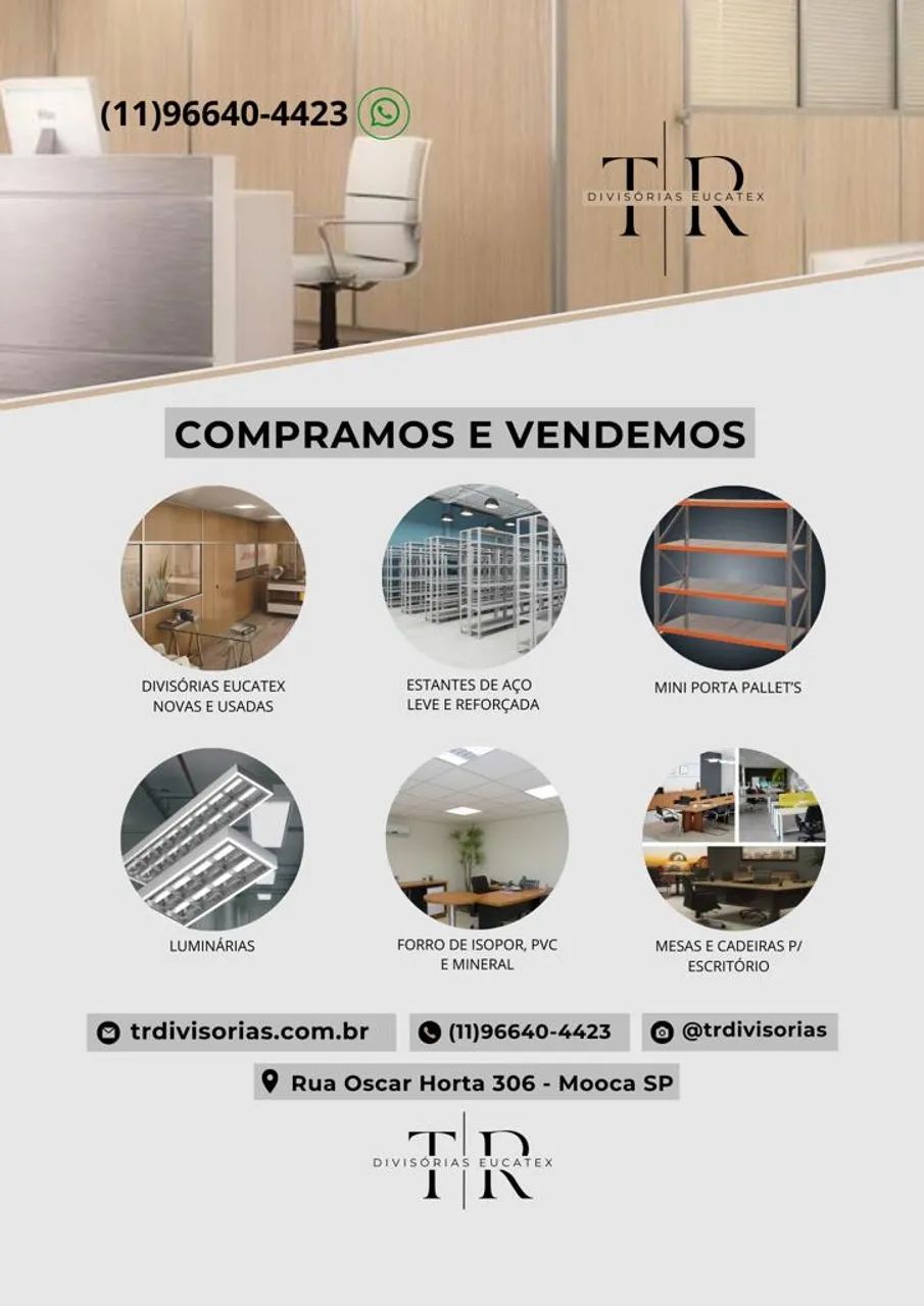Divisórias Eucatex, Estantes de Aço, Porta Pallet e Forro Isopor - Foto 2