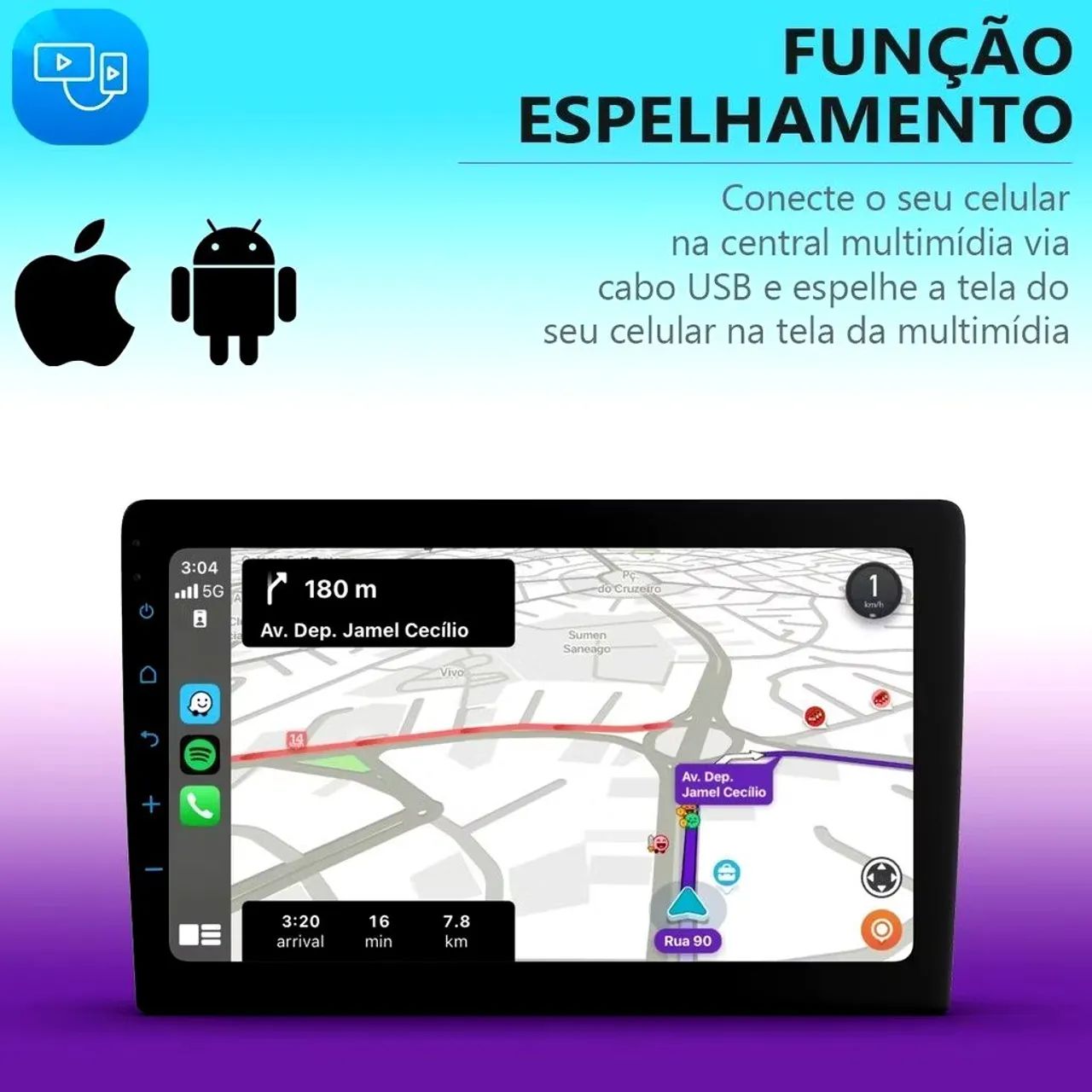 Tela de 7 polegadas para carro - Experiência multimídia incrível! - Foto 5