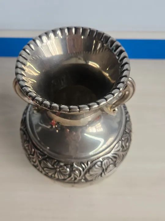 Vaso decorativo banhado prata - Foto 3