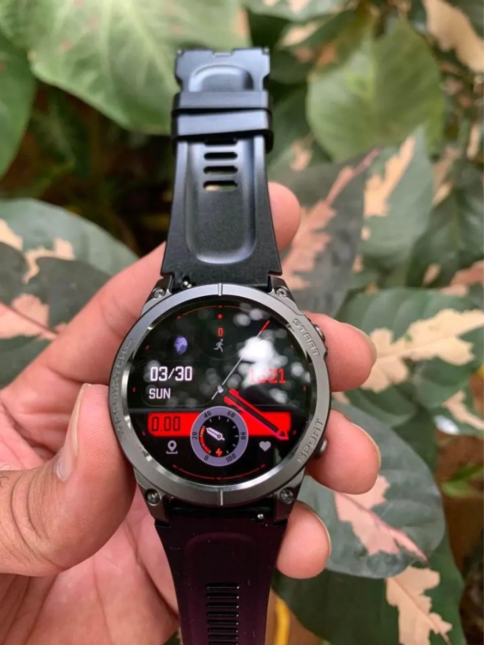 Smartwatch Zeblaze Stratos 3 Gps Integrado Tela Amoled Caixa Preto Pulseira Preta Original - Foto 4