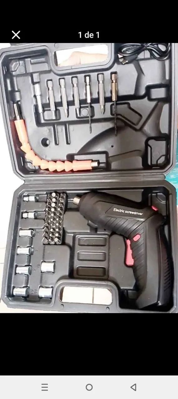 Parafusadeira Elétrica com Kit Completo *