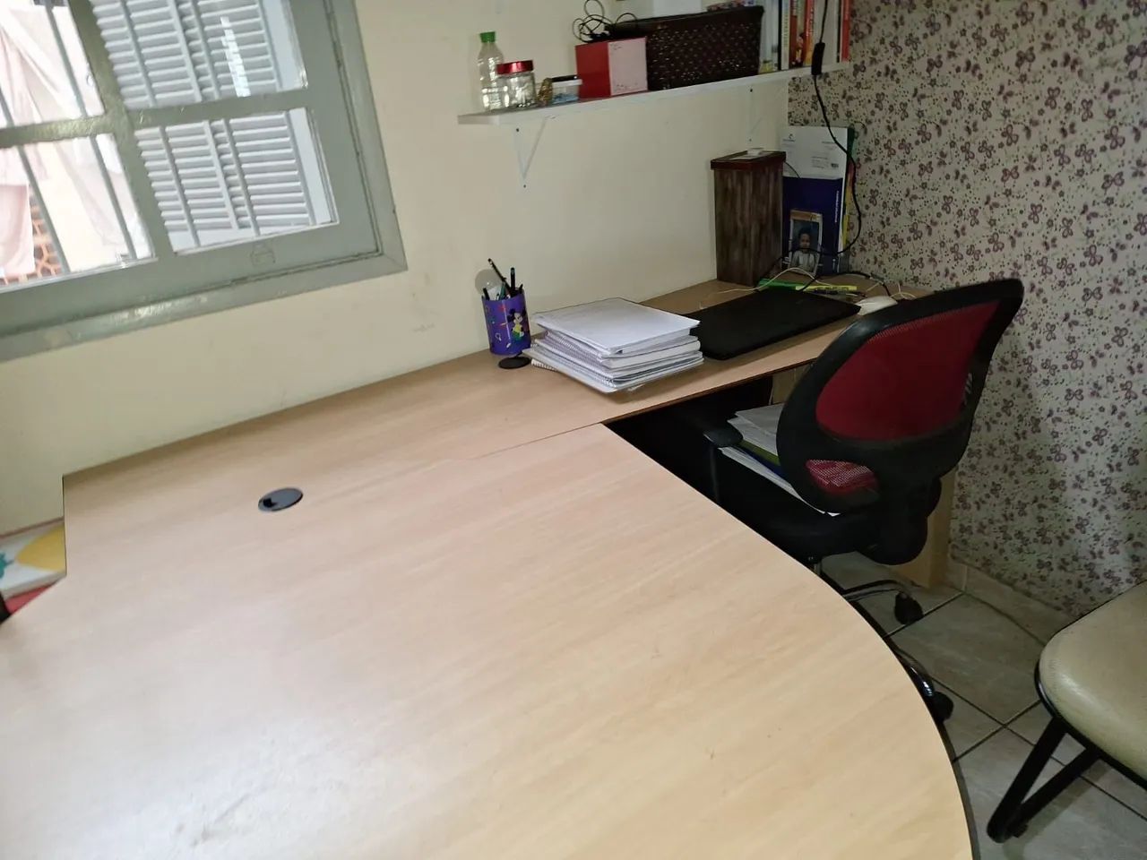 L-shaped office desk