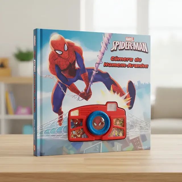 Spiderman: Camera Do Homem-aranha Da Marvel com livro da Editora Dc