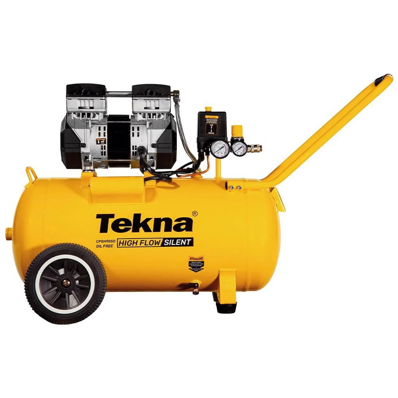 Compressor 50 Litros Silencioso 2,5 hp 9,1 Pés Isento de Óleo 1012303 TEKNA - Foto 4