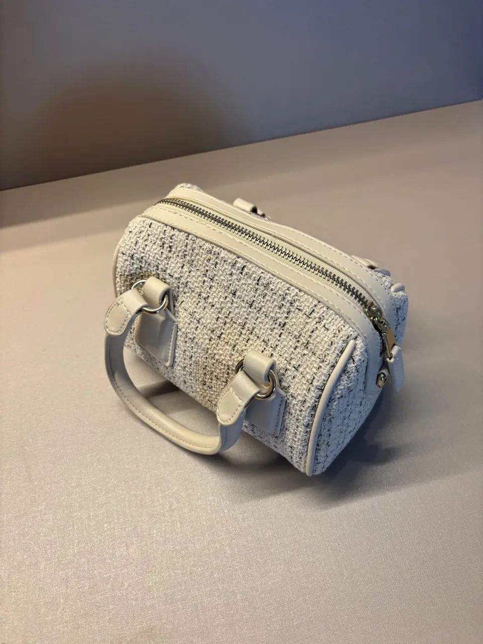 Bolsa de mão Zara. estruturada em tecido - Foto 2