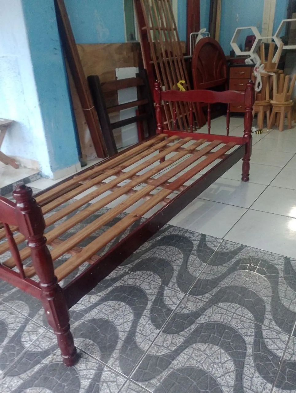 Cama de solteiro de madeira maciça 349,00 - Foto 6