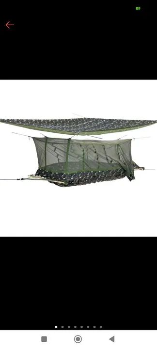 Rede de acampamento com mosquiteiro e teto impermeável  - Foto 5