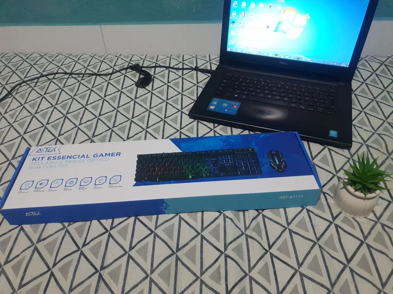 Kit Gamer Teclado e Mouse Atek com LED - Foto 4